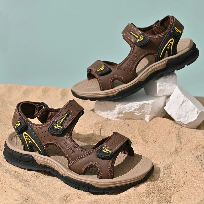 Men’s Adjustable Multi-Strap Flat Sandals