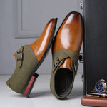 Men’s Closed-Toe Buckle Strap Dress Shoes