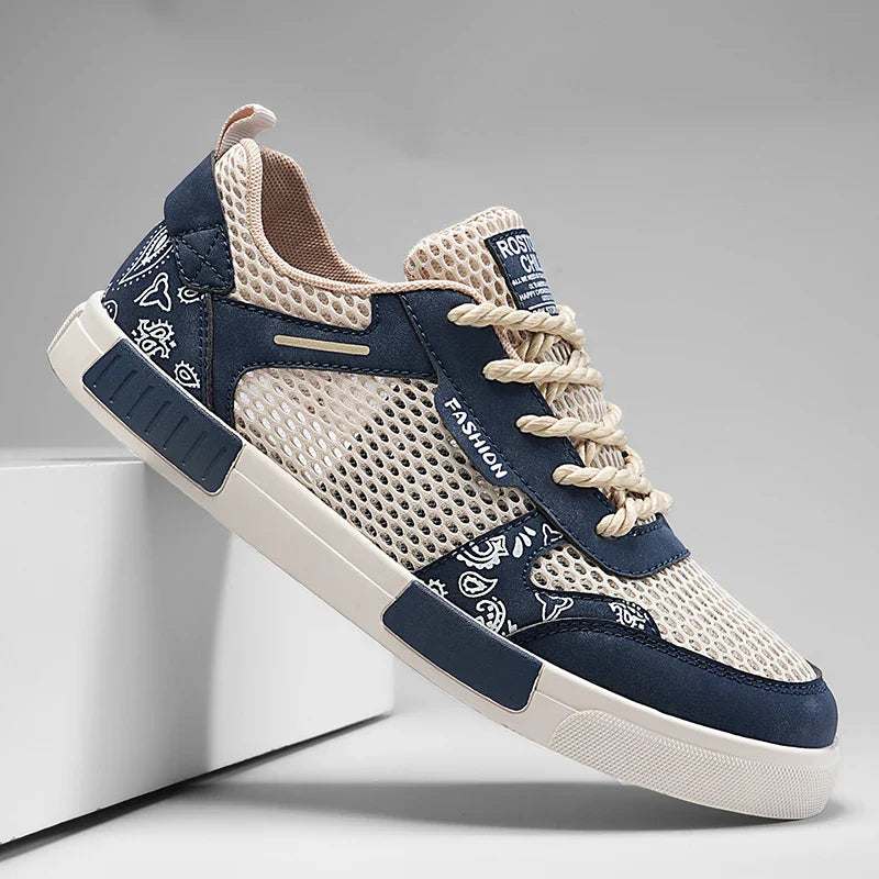 Men’s Closed-Toe Lace-Up Low-Top Sneakers