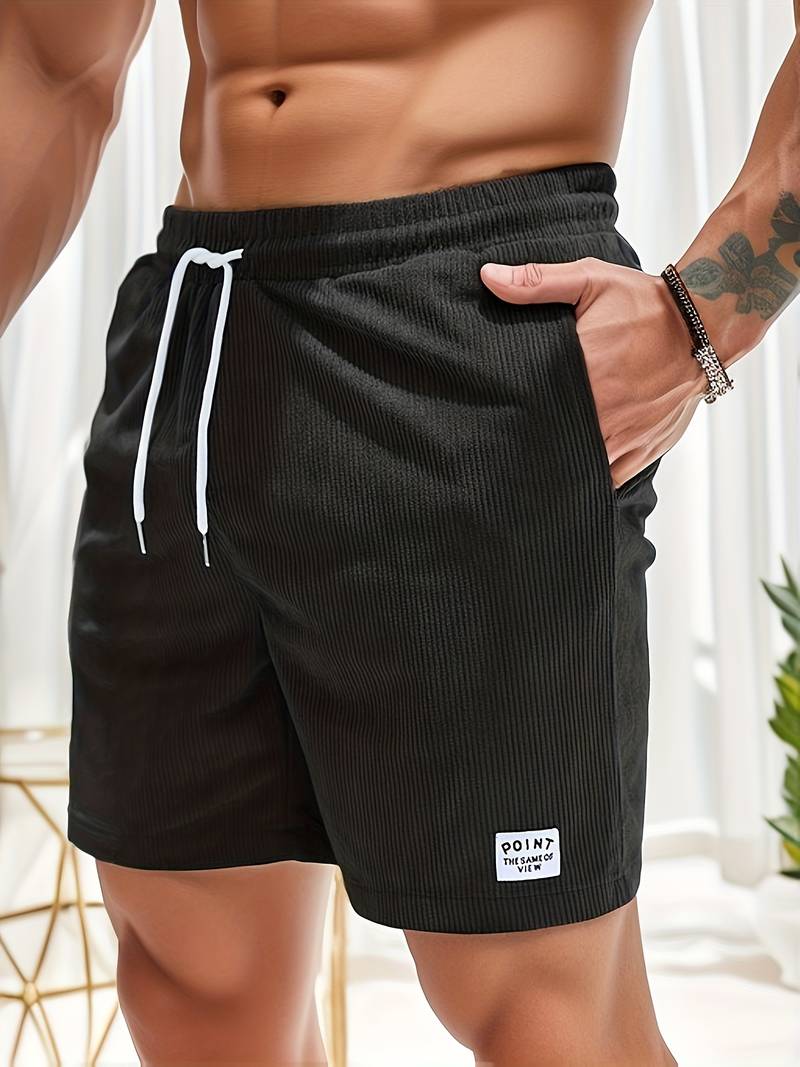 Men’s Drawstring Elastic Waist Shorts