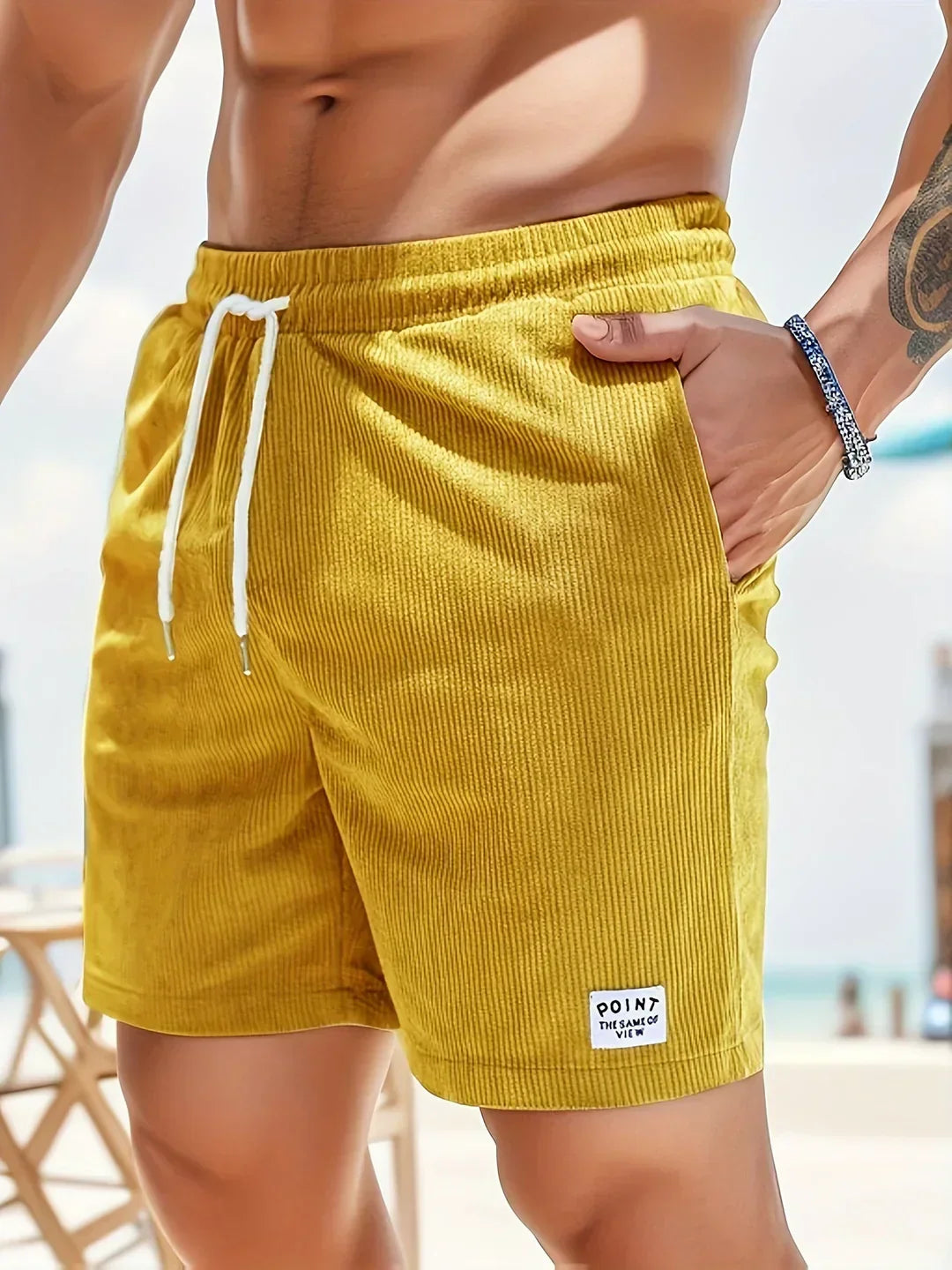 Men’s Drawstring Elastic Waist Shorts