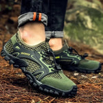 Men’s Lace-Up Closed-Toe Low-Top Hiking Shoes