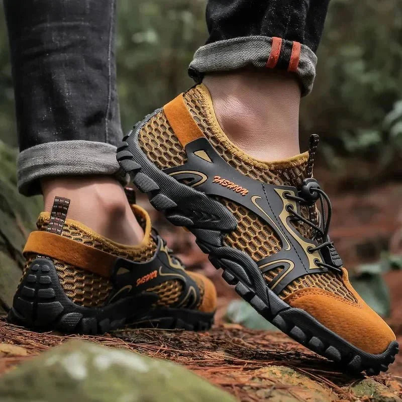 Men’s Lace-Up Closed-Toe Low-Top Hiking Shoes