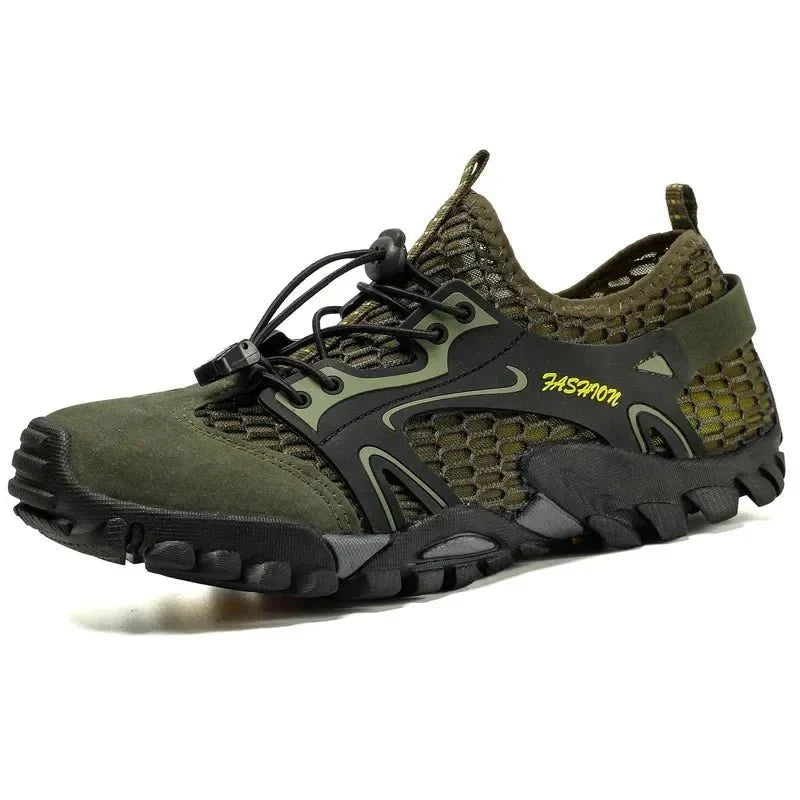 Men’s Lace-Up Closed-Toe Low-Top Hiking Shoes