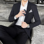 Men’s Notch Lapel Single Breasted Two Piece Formal Suit