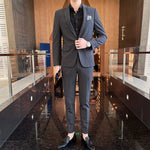 Men’s Notch Lapel Single Breasted Two Piece Formal Suit