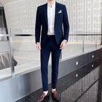 Men’s Notch Lapel Single Breasted Two Piece Formal Suit
