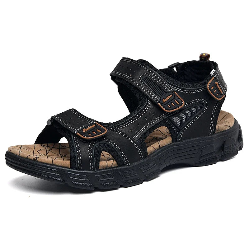 Men’s Open-Toe Multi-Strap Flat Sandals