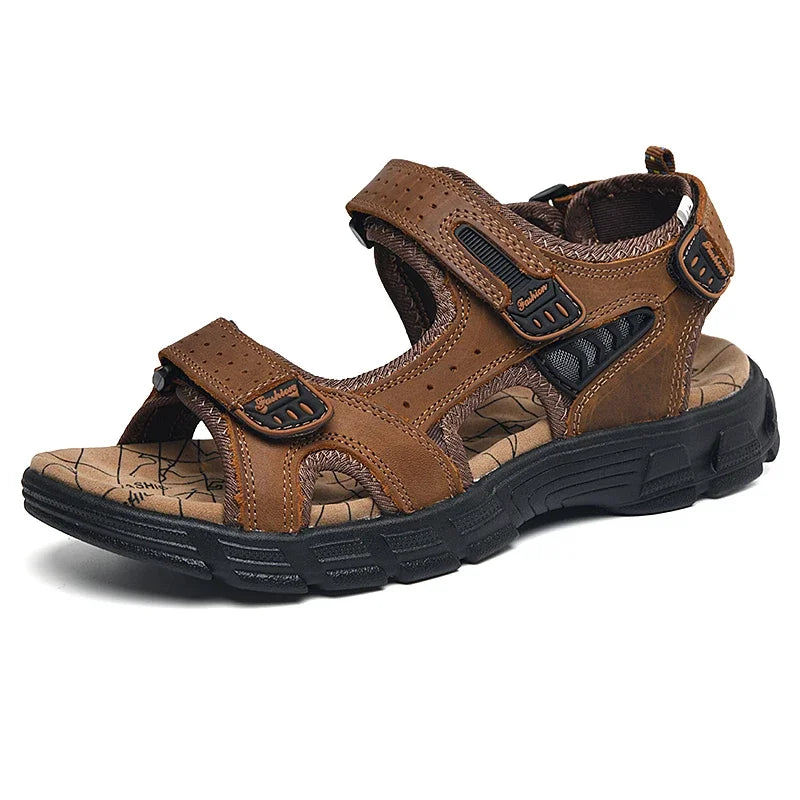 Men’s Open-Toe Multi-Strap Flat Sandals