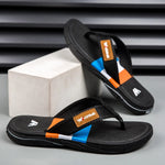 Men’s Open-Toe Textured Strap Flip Flops