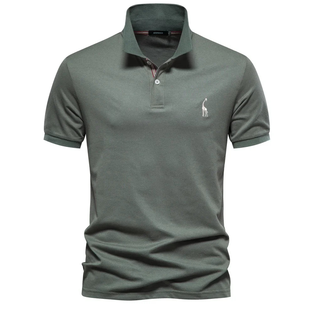 Men’s Short Sleeve Button Placket Polo Shirt
