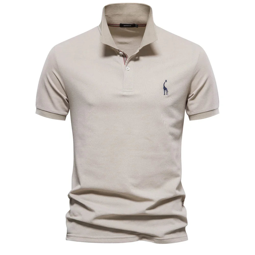 Men’s Short Sleeve Button Placket Polo Shirt