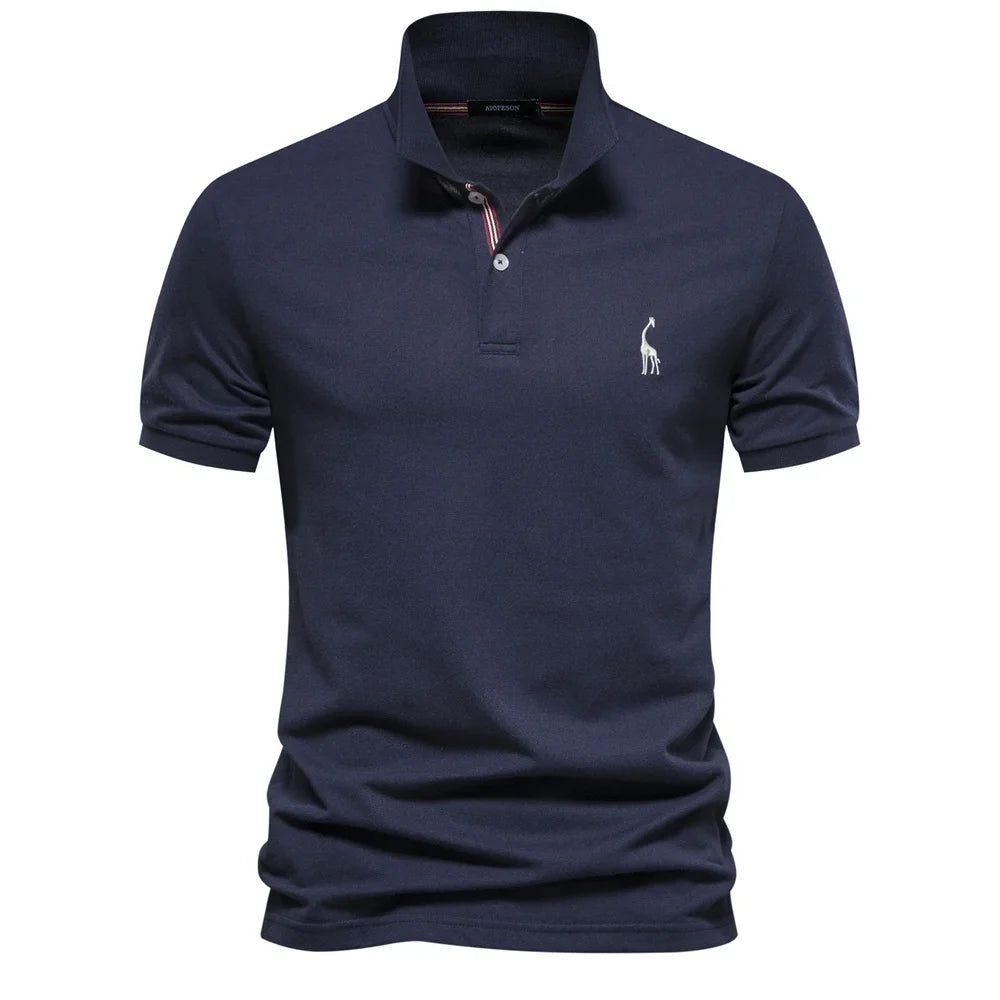 Men’s Short Sleeve Button Placket Polo Shirt