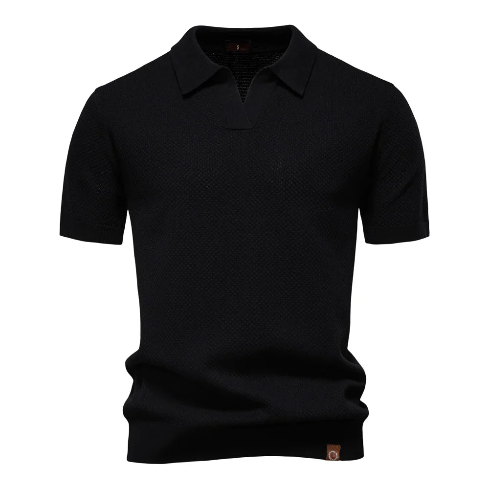 Men’s Short Sleeve Buttonless Polo Shirt