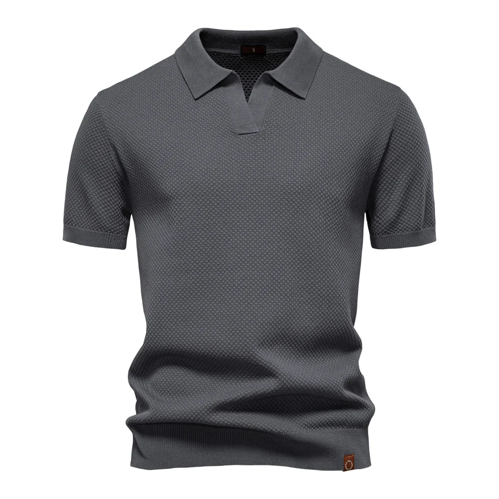 Men’s Short Sleeve Buttonless Polo Shirt