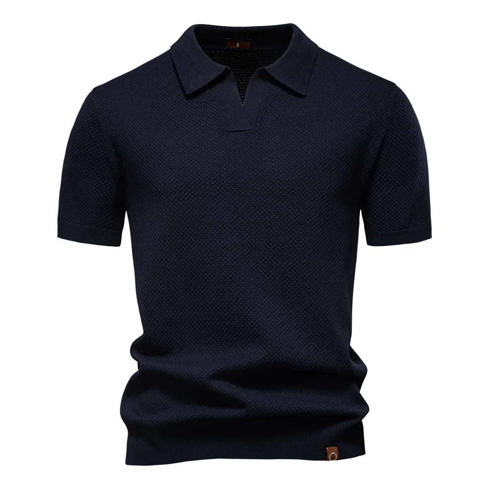 Men’s Short Sleeve Buttonless Polo Shirt