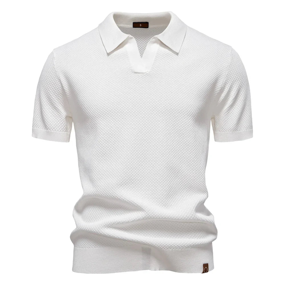 Men’s Short Sleeve Buttonless Polo Shirt