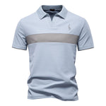 Men’s Short Sleeve Color-Block Polo Shirt