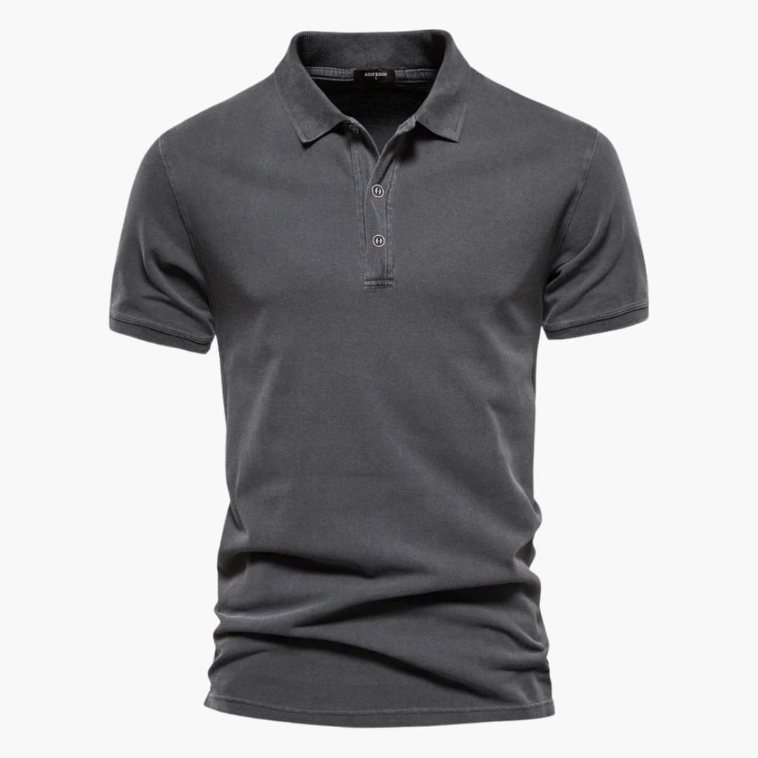Men’s Short Sleeve Polo Shirt with Buttons