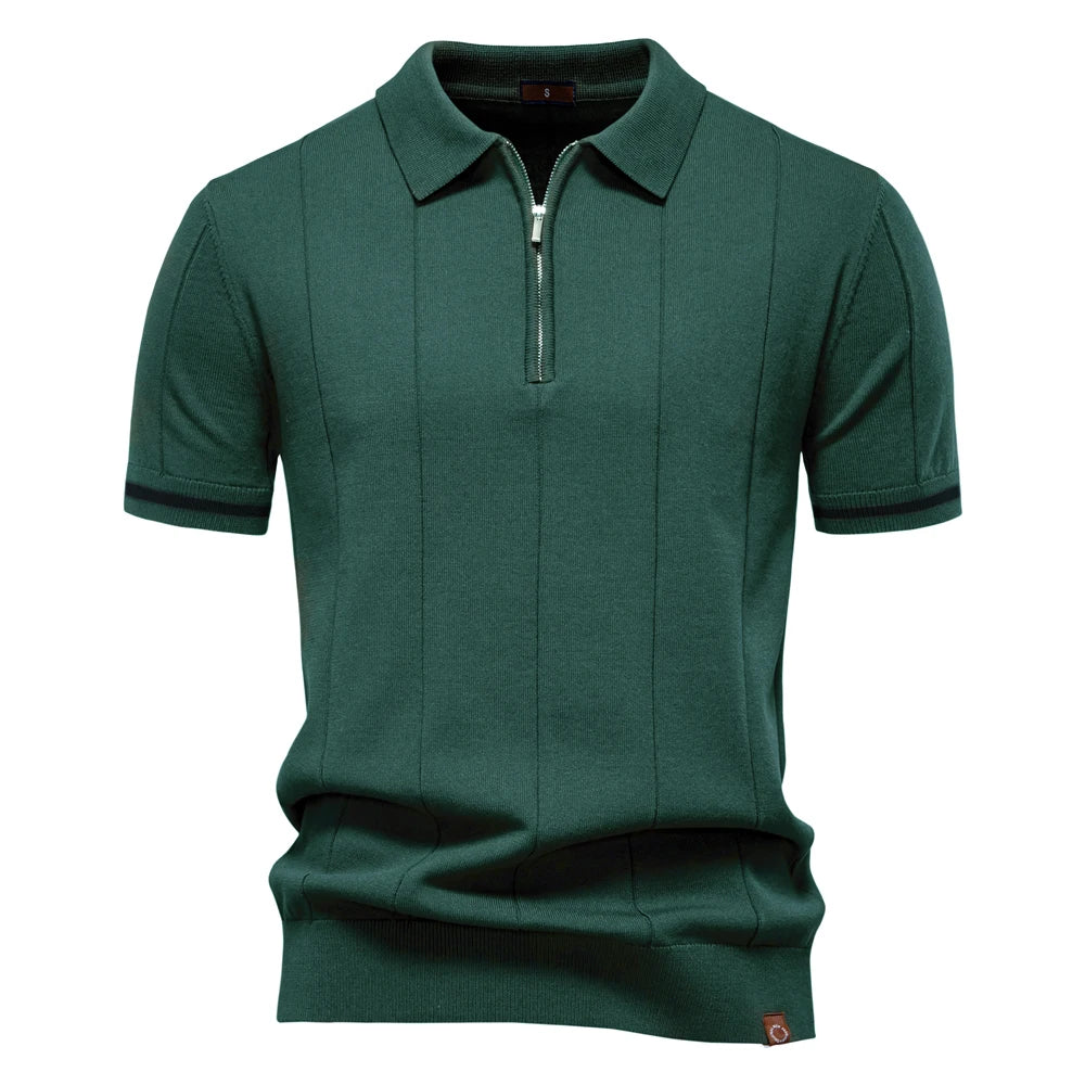Men’s Short Sleeve Quarter-Zip Polo Shirt