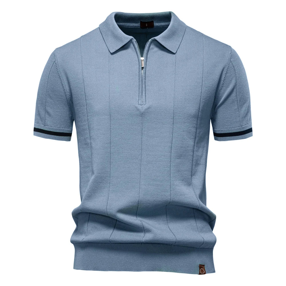 Men’s Short Sleeve Quarter-Zip Polo Shirt