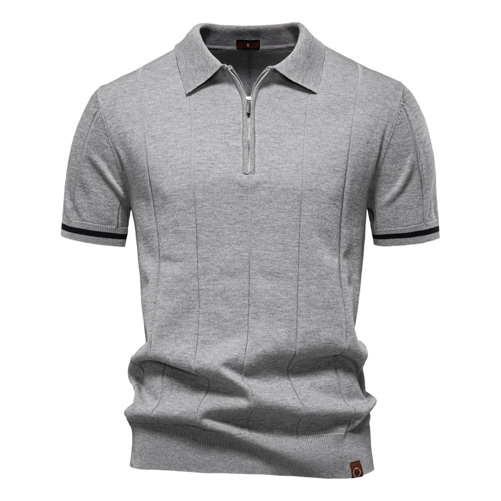 Men’s Short Sleeve Quarter-Zip Polo Shirt