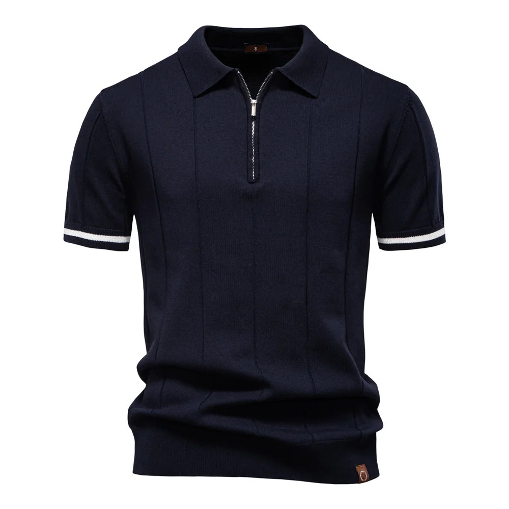 Men’s Short Sleeve Quarter-Zip Polo Shirt