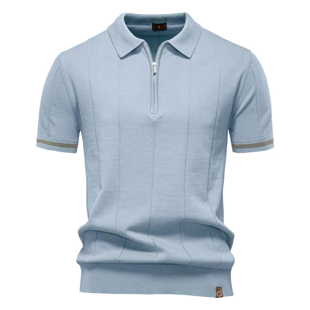 Men’s Short Sleeve Quarter-Zip Polo Shirt