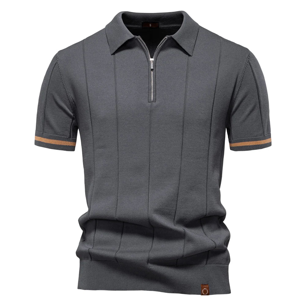 Men’s Short Sleeve Quarter-Zip Polo Shirt