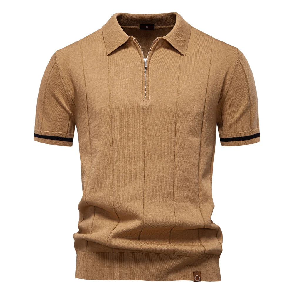 Men’s Short Sleeve Quarter-Zip Polo Shirt