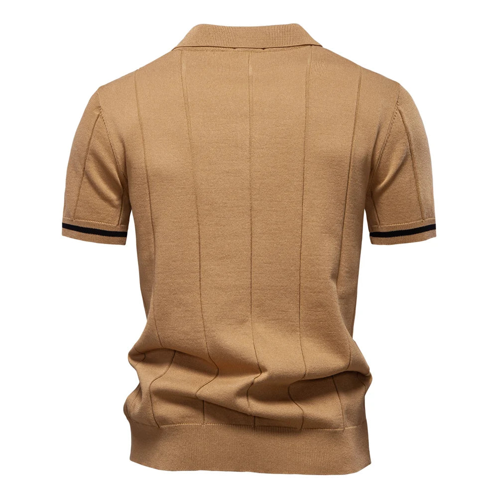 Men’s Short Sleeve Quarter-Zip Polo Shirt