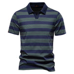 Men’s Short Sleeve Striped Polo Shirt