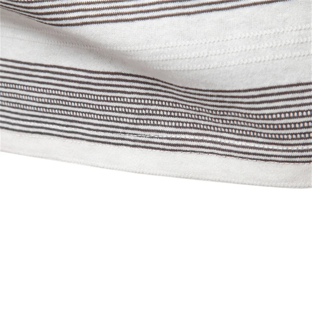 Men’s Short Sleeve Striped Polo Shirt