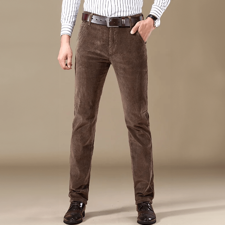 Men’s Slim Straight Corduroy Chino Pants