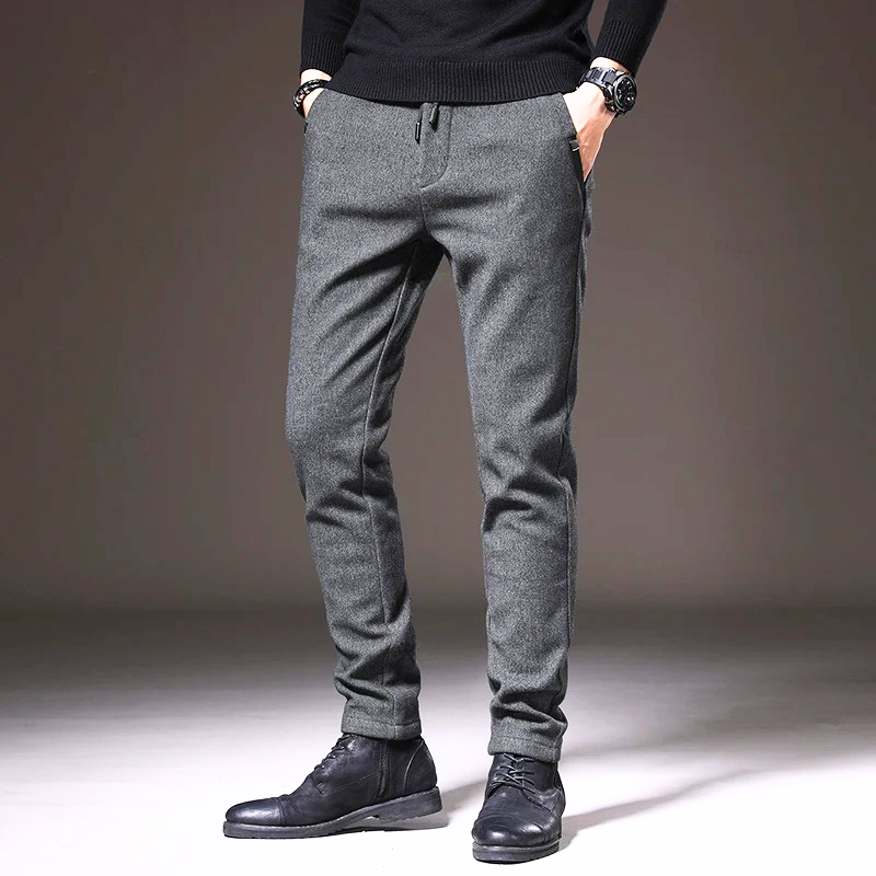 Men’s Straight Fit Drawstring Waist Pants