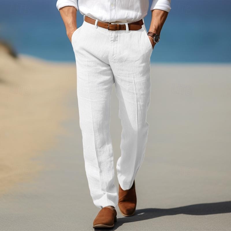 Men's Belt-Loop Straight Cut Pants