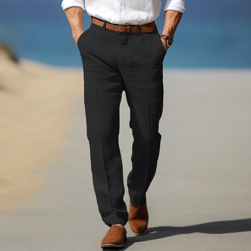 Men's Belt-Loop Straight Cut Pants