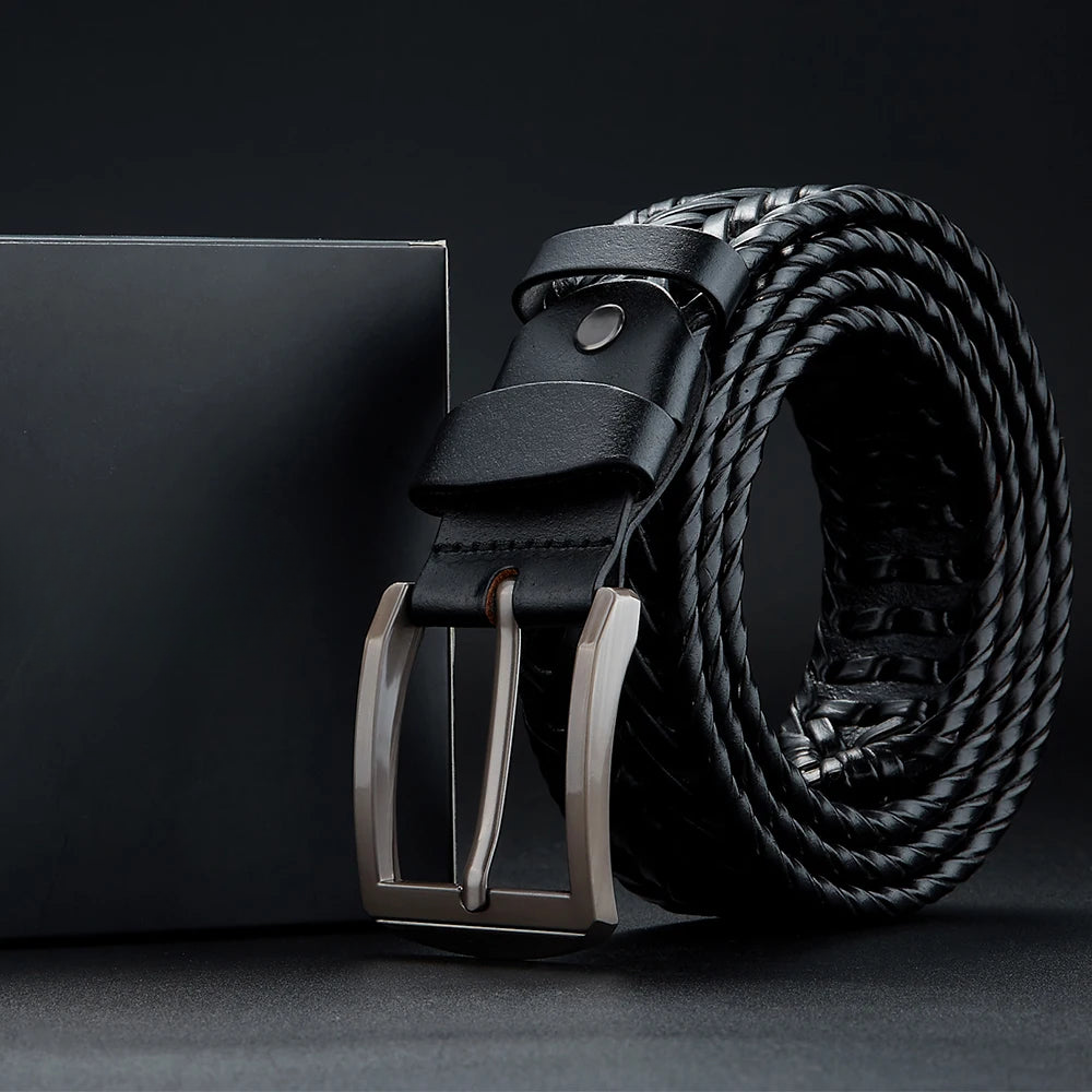 Men’s Braided Buckle Dress Belt