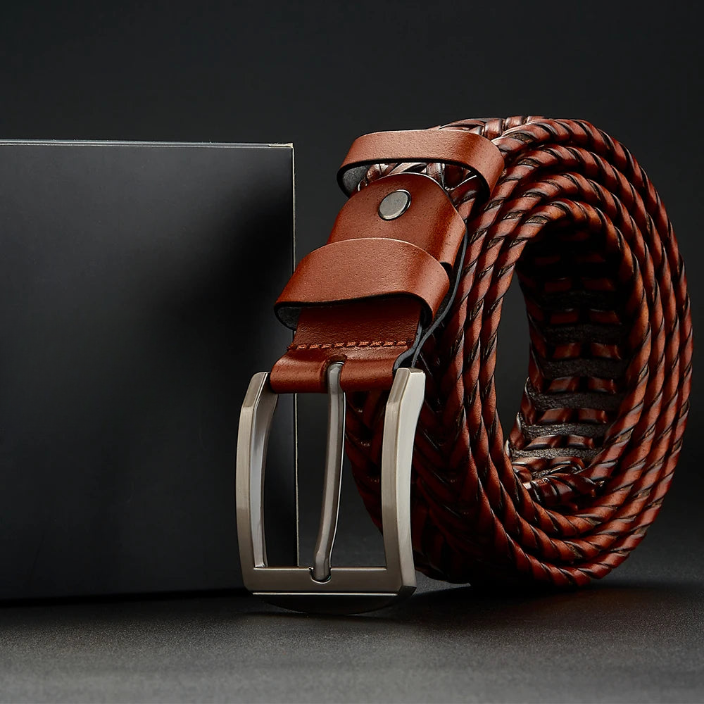 Men’s Braided Buckle Dress Belt
