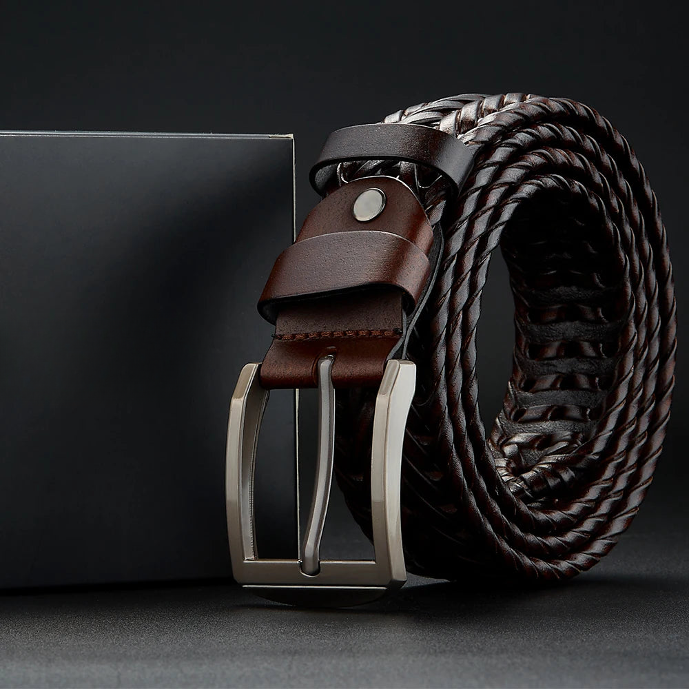 Men’s Braided Buckle Dress Belt