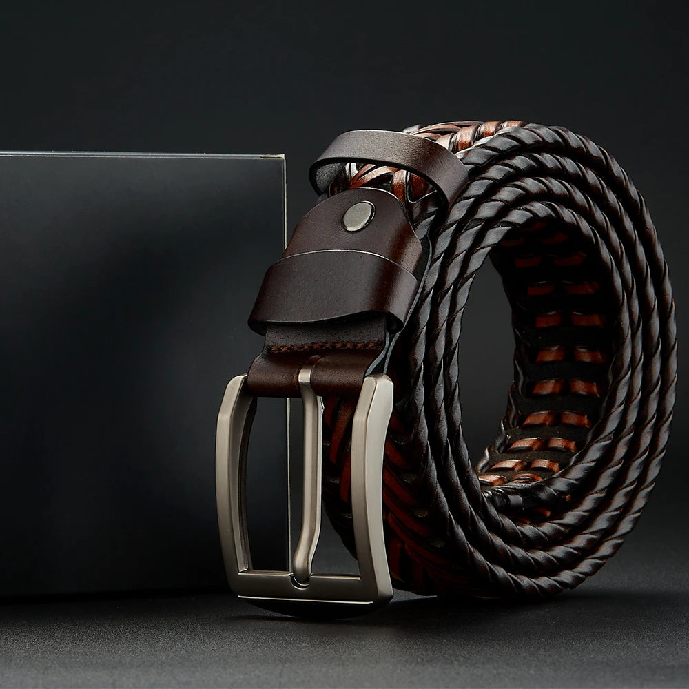 Men’s Braided Buckle Dress Belt