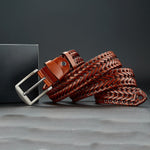 Men’s Braided Buckle Dress Belt