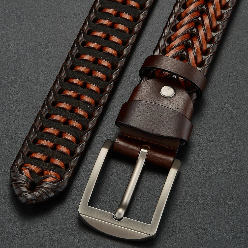 Men’s Braided Buckle Dress Belt
