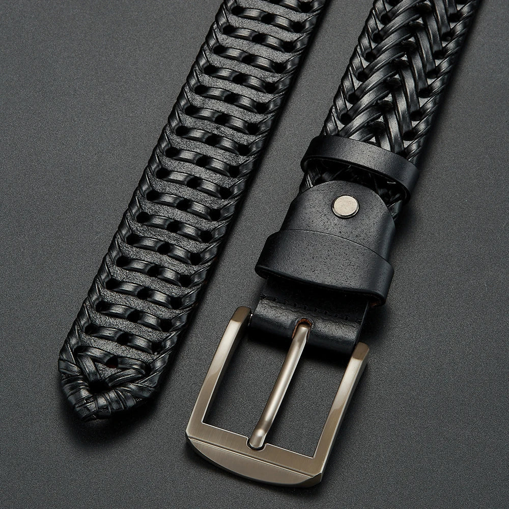 Men’s Braided Buckle Dress Belt