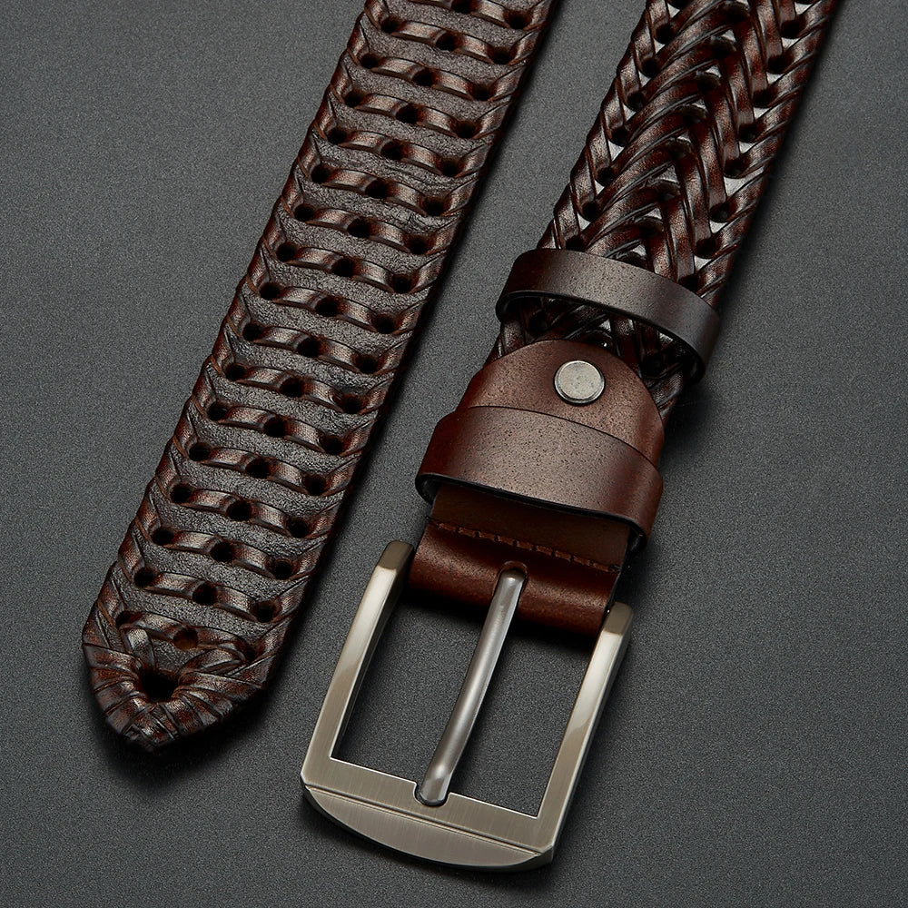 Men’s Braided Buckle Dress Belt