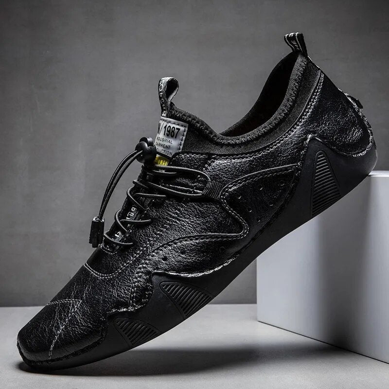 Men's Bungee-Lace Round Toe Shoes