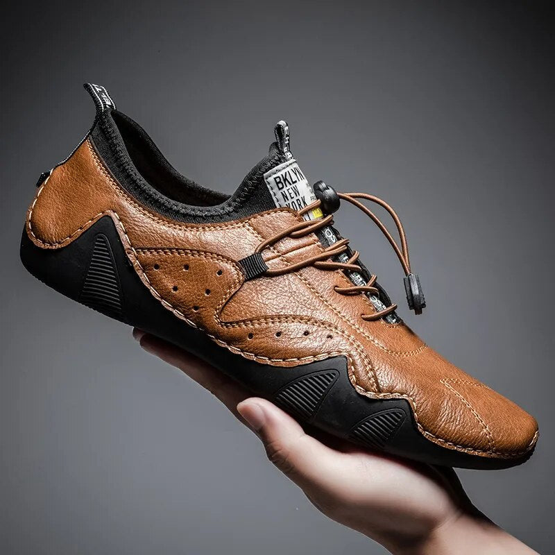 Men's Bungee-Lace Round Toe Shoes