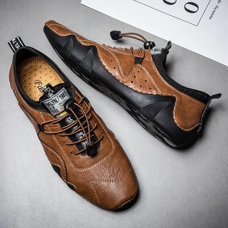 Men's Bungee-Lace Round Toe Shoes
