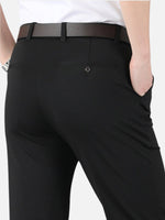Men’s Button Closure Belt Loop Side Pocket Tailored Pants