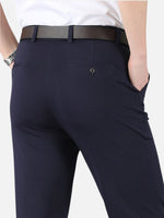 Men’s Button Closure Belt Loop Side Pocket Tailored Pants